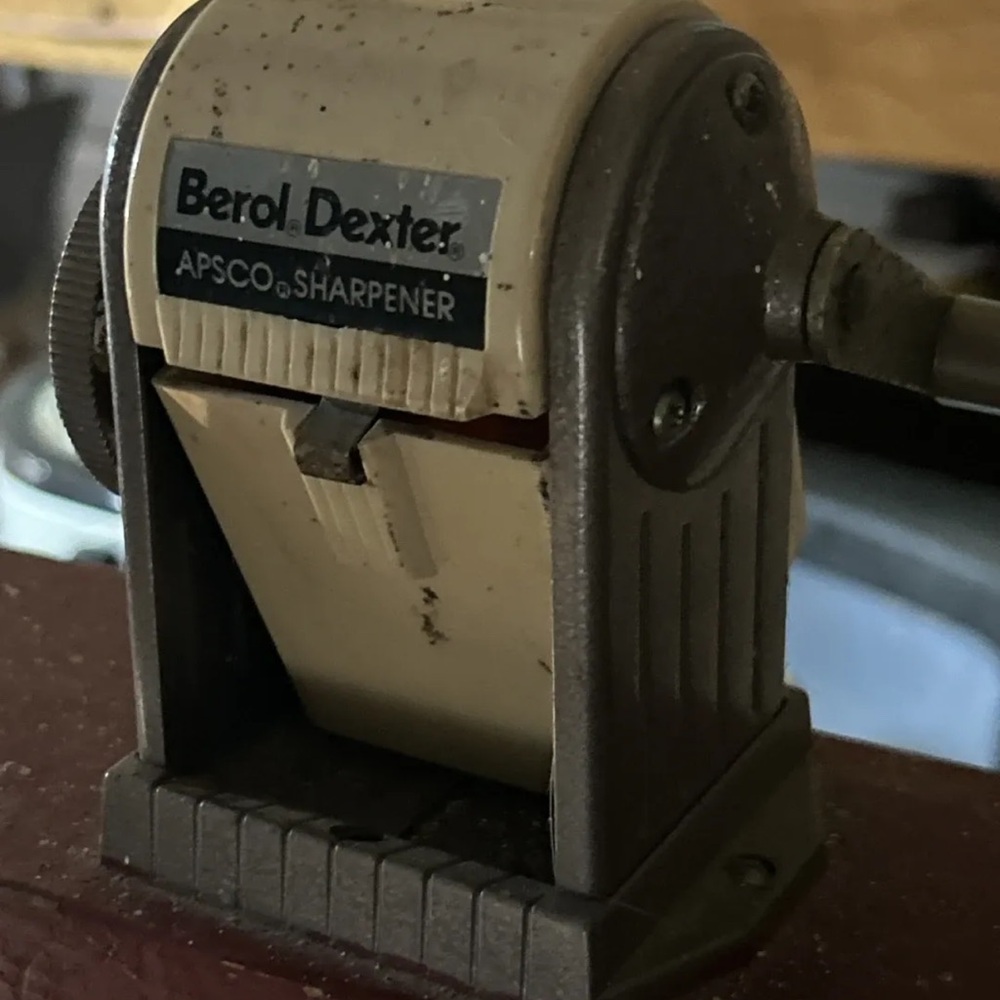 Vintage APSCO Sharpener - Cream and Gray